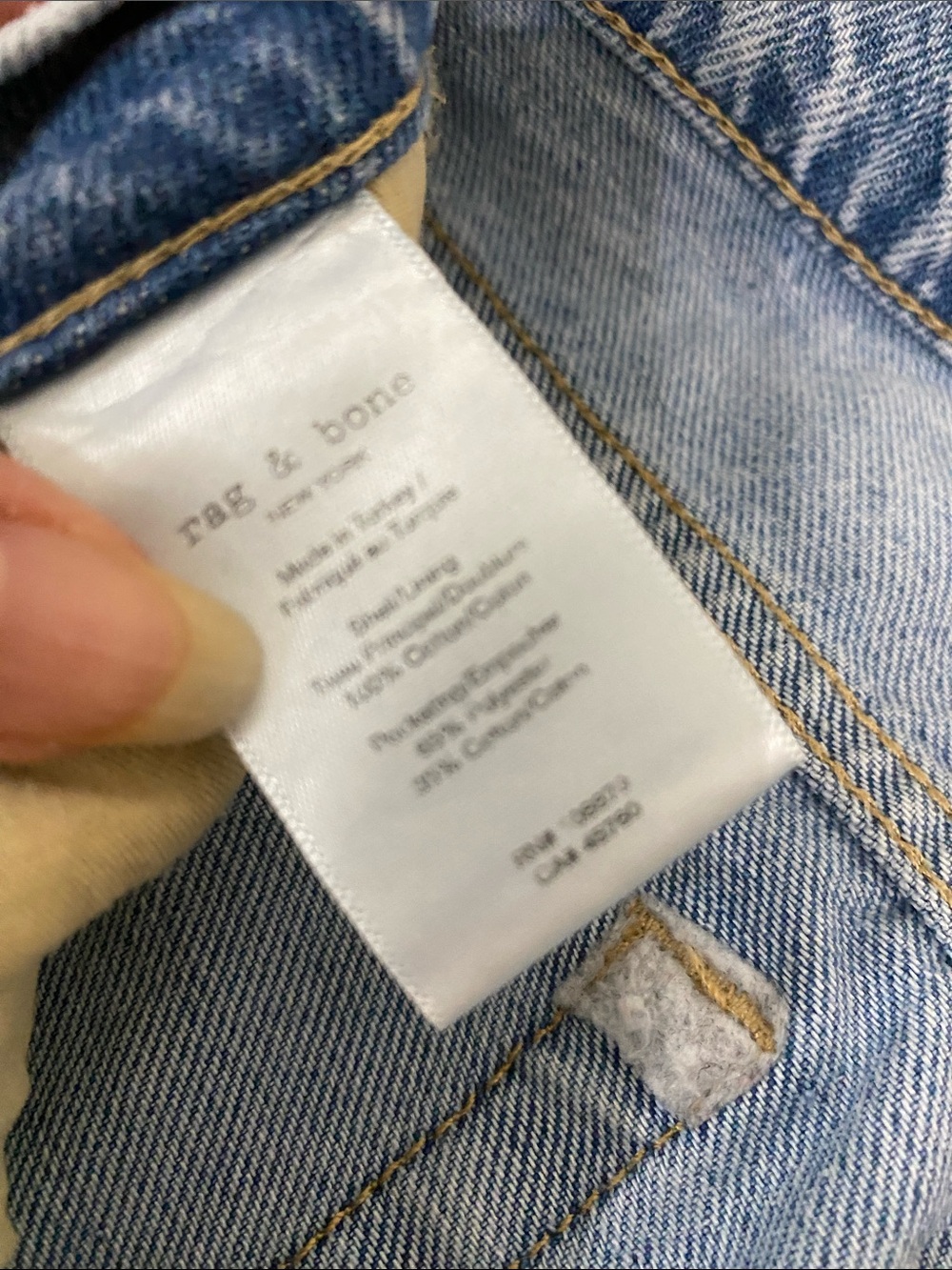 rag & bone Light Blue Wide-Leg Jeans with Frayed Hem - Picture 3 of 5